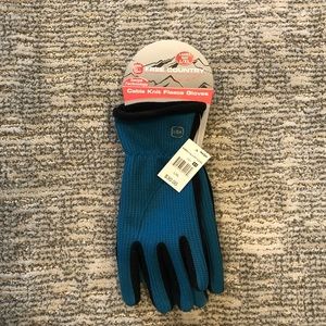 Ladies Cable Knit Fleece Gloves Size L/XL